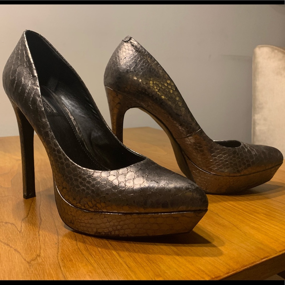 Silver Platform Heels